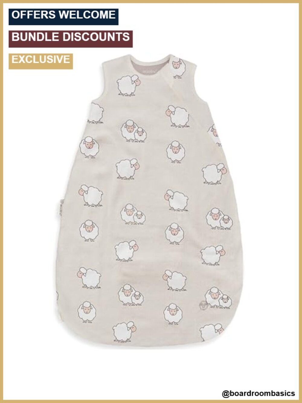 Merino Wool Organic Cotton Baby Sleep Sack 6-18 Months Two-Way Zipper